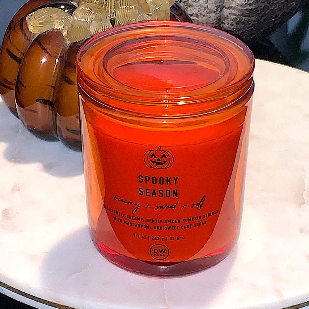 DW HOME CANDLE SPOOKY SEASON SPICED PUMPKIN RICHLY SCENTED NEW 1 WICK